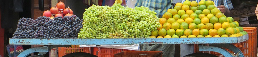 fruit on an Indian market stall